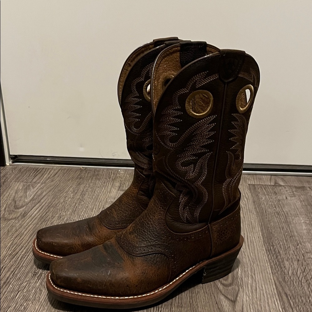Men's Brown Leather Western Boots